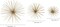Metal Starburst Home Wall Decor 3D Long Spike Wall Sculpture, Set of 3 Wall Art 6", 9", 12"W, Gold